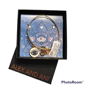 🧿ALEX AND ANI: Women’s Meditating eye color infusion bangle in gold, OS, NWT🧿